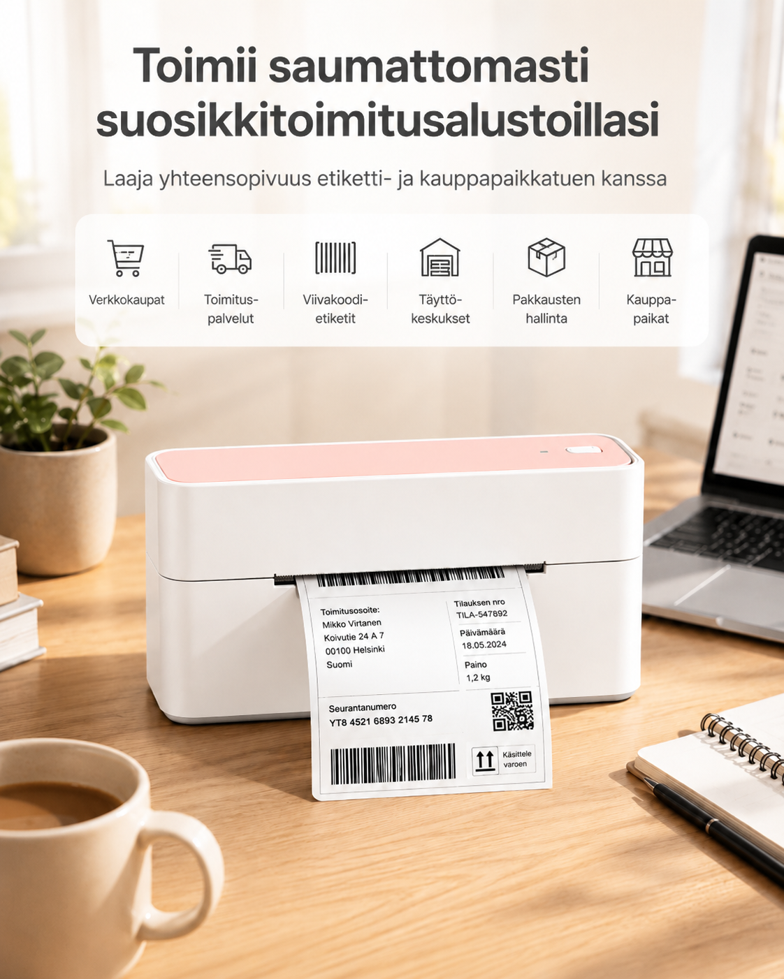 SwiftTag Go Kannettava Tarratulostin
