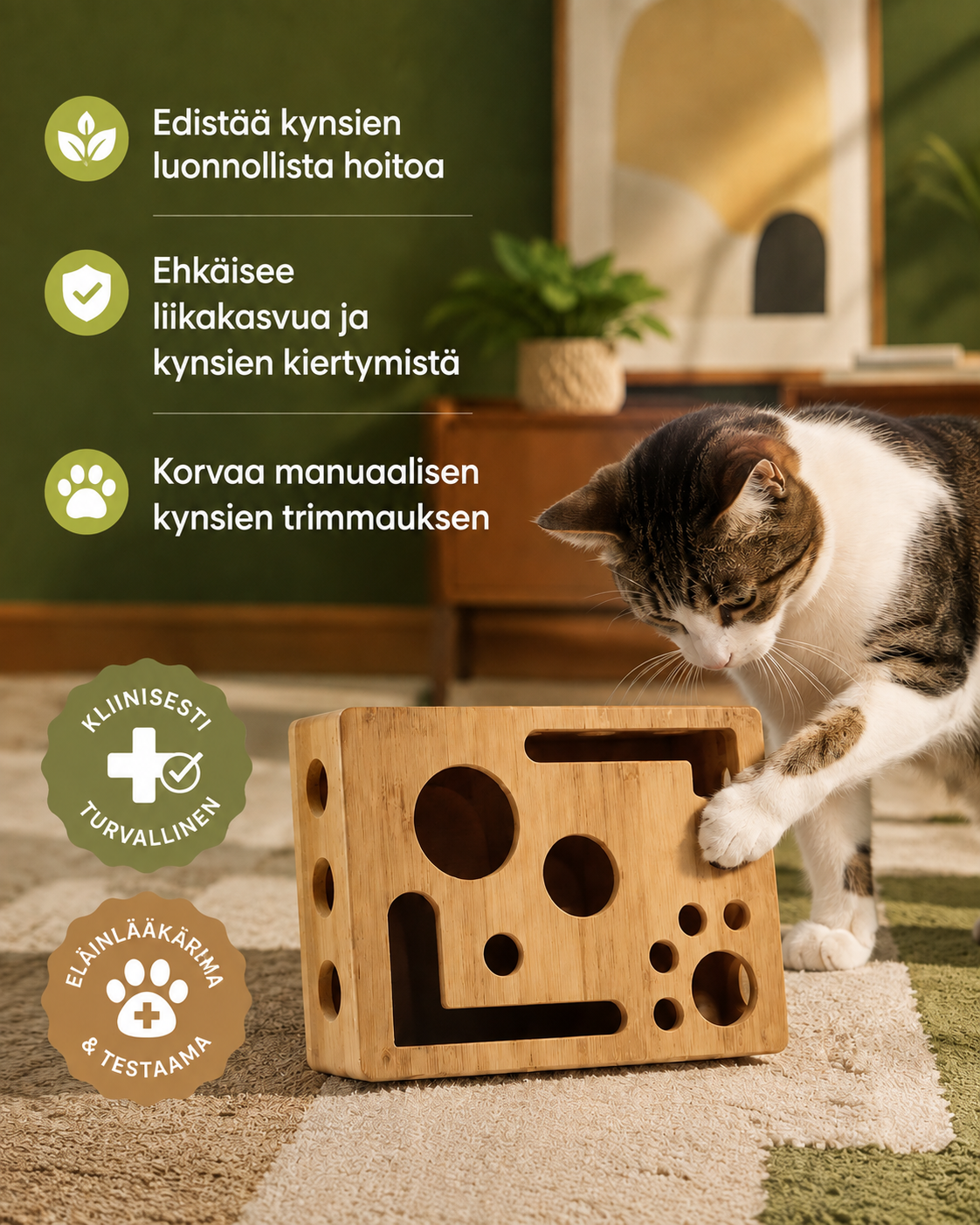 Purrfect Paws Luonnollinen Kynsilaatikko