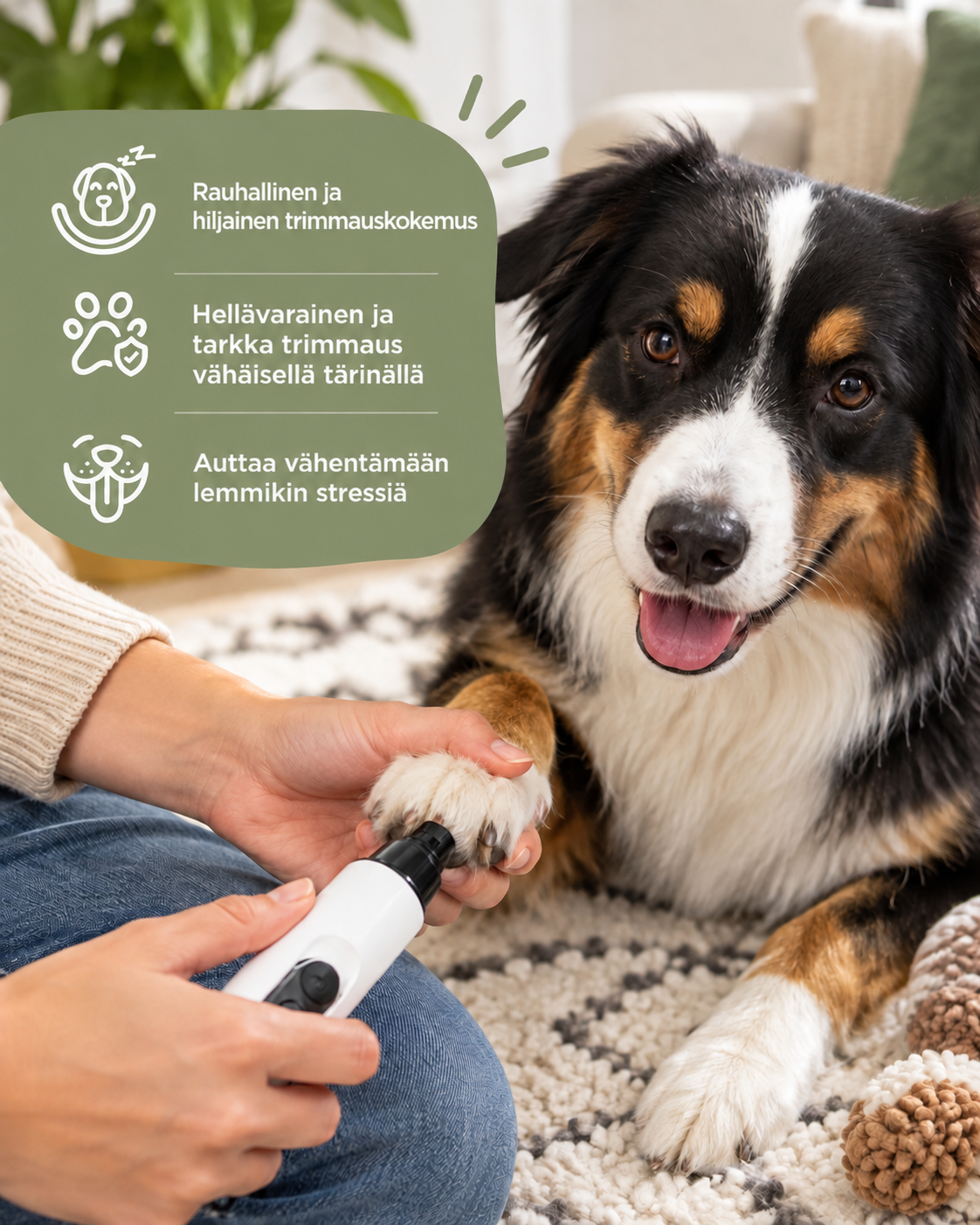 PawGlide Hiljainen Kynsihiomakone