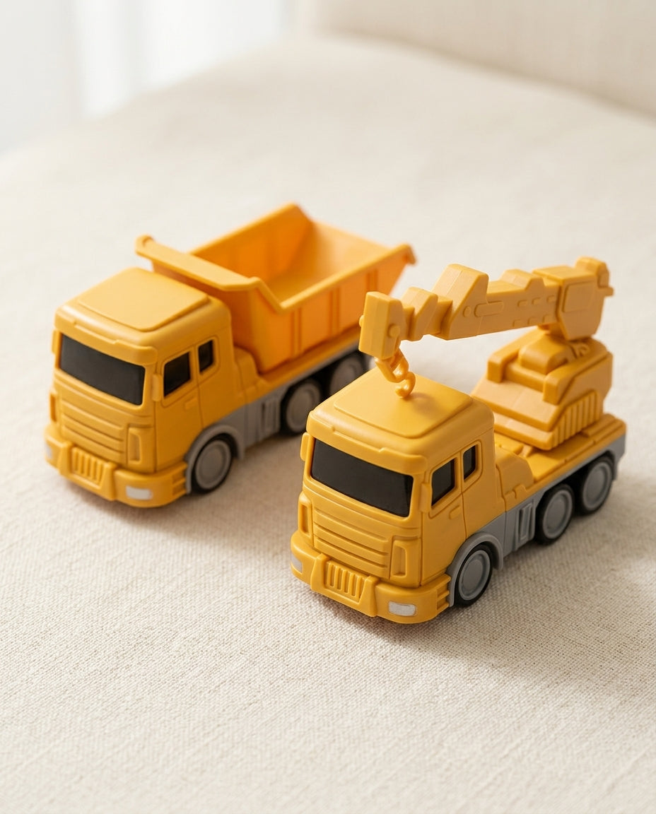 The Mighty Builder Squad | 7-in-1 magneettinen muuntautuva rakennusajoneuvojoukkue