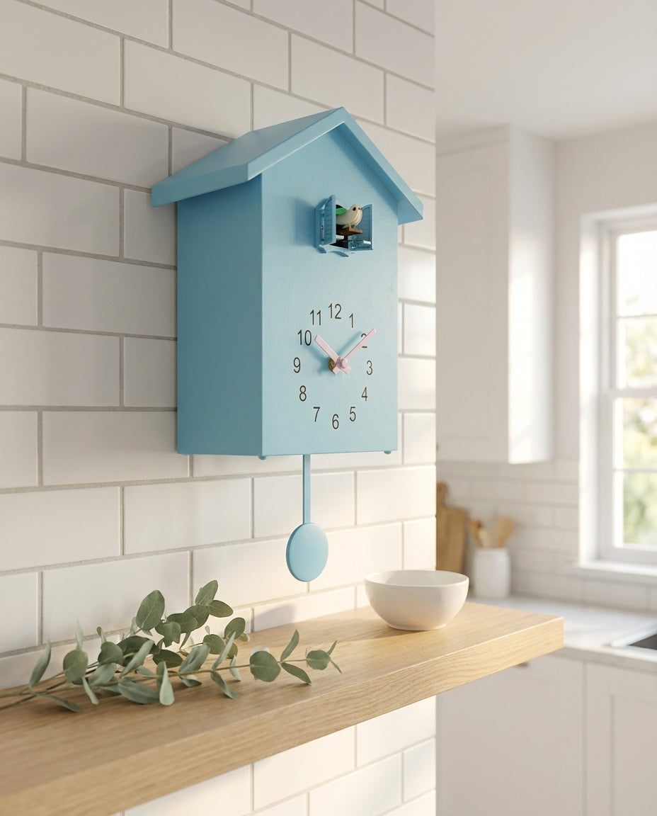Käki-seinäkello – Moderni minimalistinen design | Hiljaisuustila