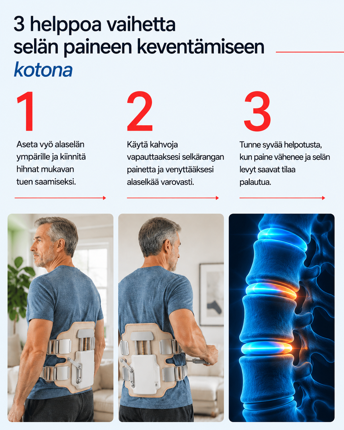 LumbaEase Selkähelpotusvyö