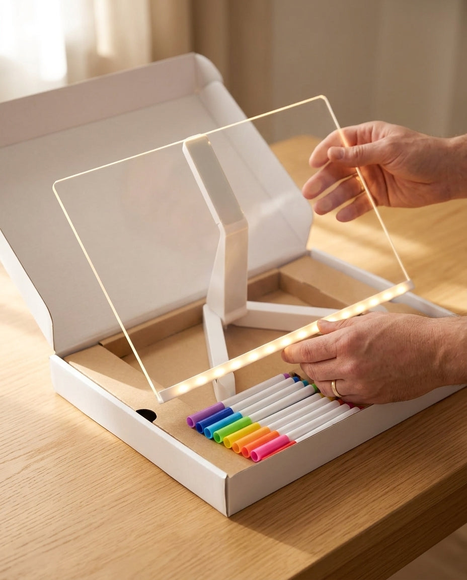 GlowBoard | LED-PIIRUSTUSLAUTA LAPSILLE