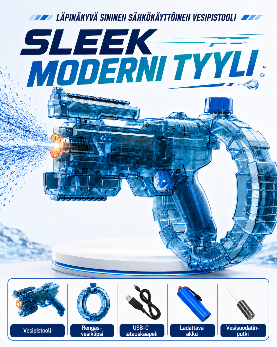 SplashJet Auto Blaster | Sähköinen automaattinen vesipyssy