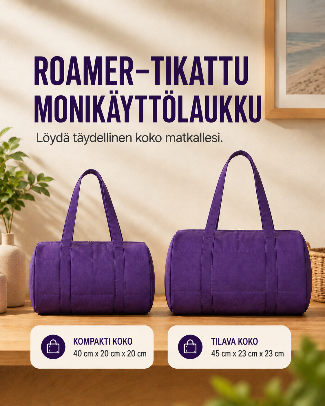 Roamer-tikattu monikäyttölaukku