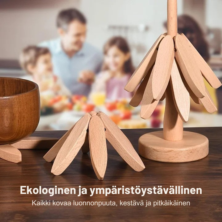 CoasterCraft: Pähkinäpuu-aluslautaset - tyylikäs suoja kaikille pinnoille