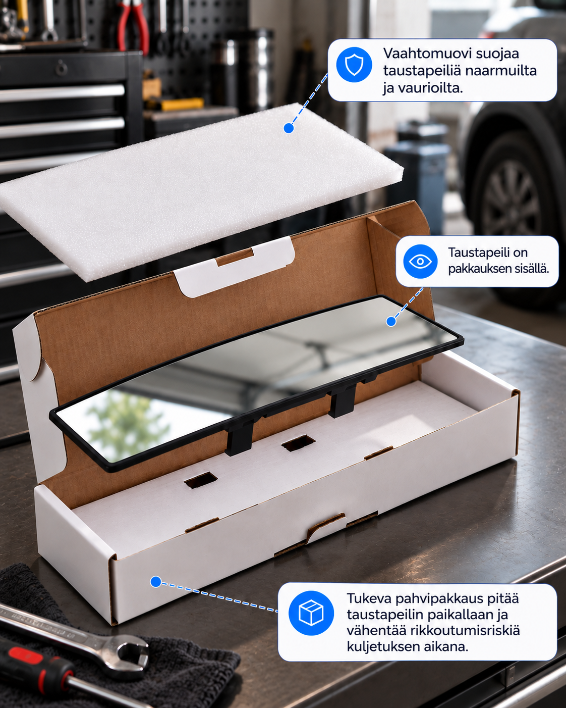 ClearArc panoraamataustapeili – helppo klipsikiinnitys