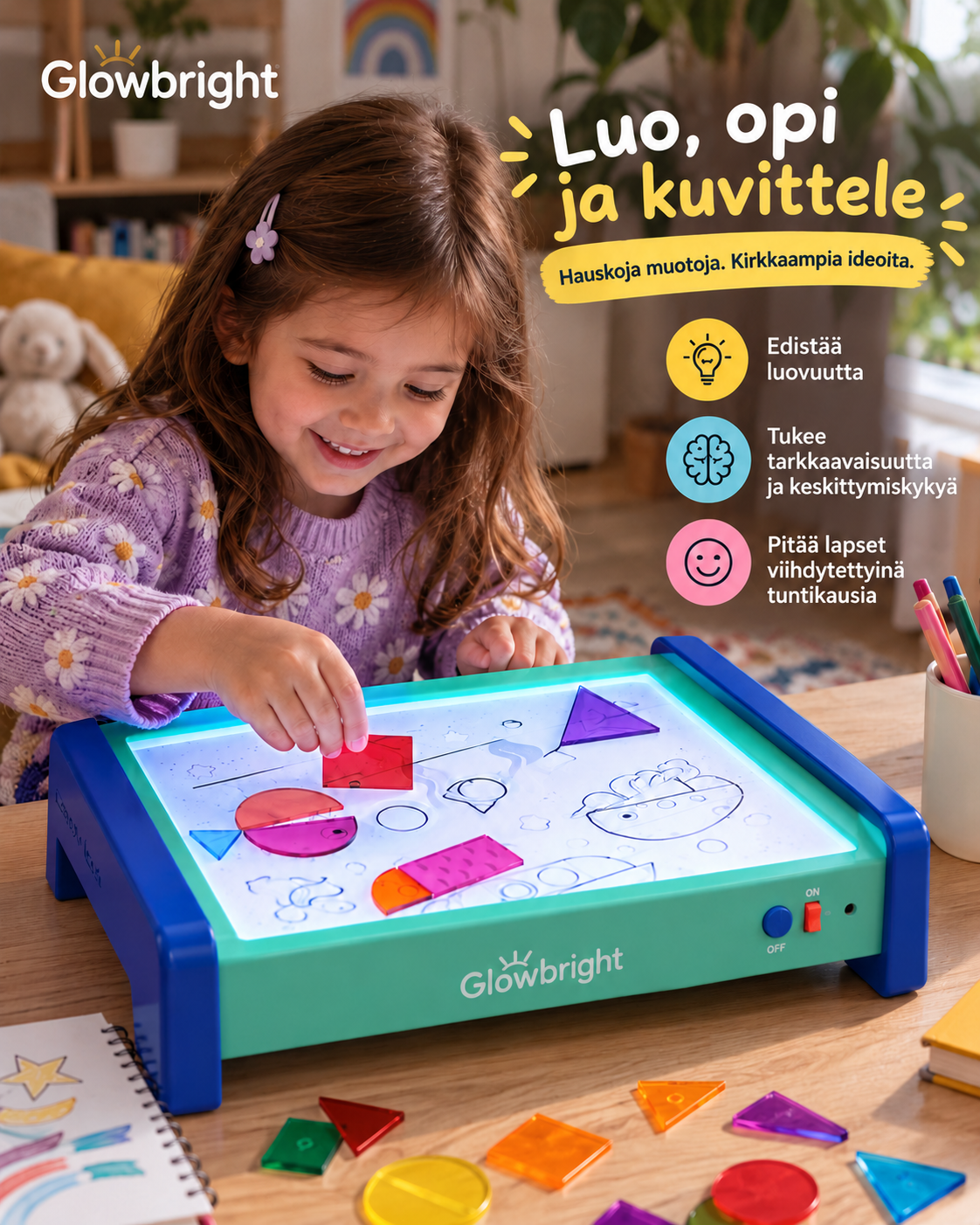 Glowbright Muotostudio – valopöytäsetti