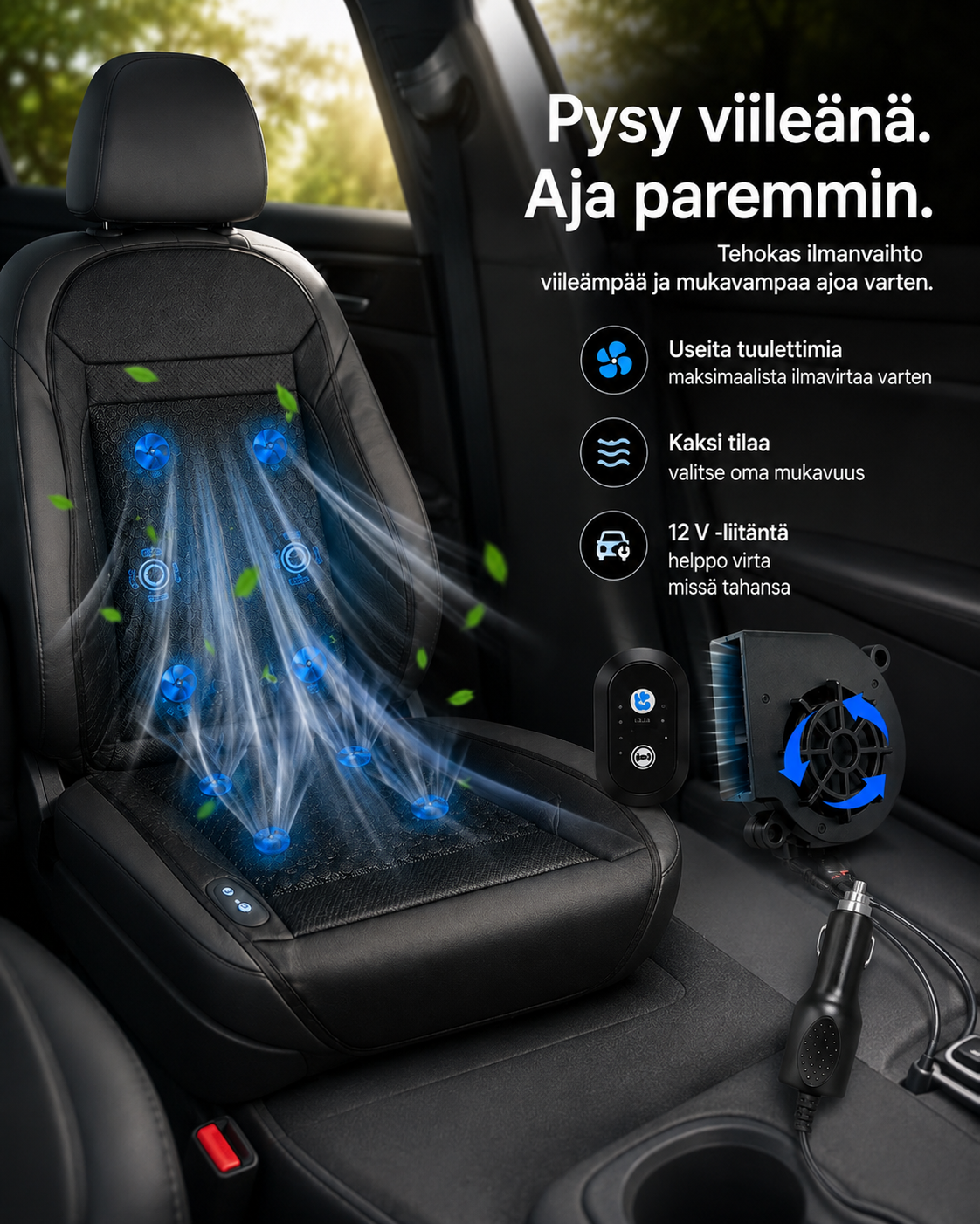 AirFlow Drive -viilentava istuinsuoja