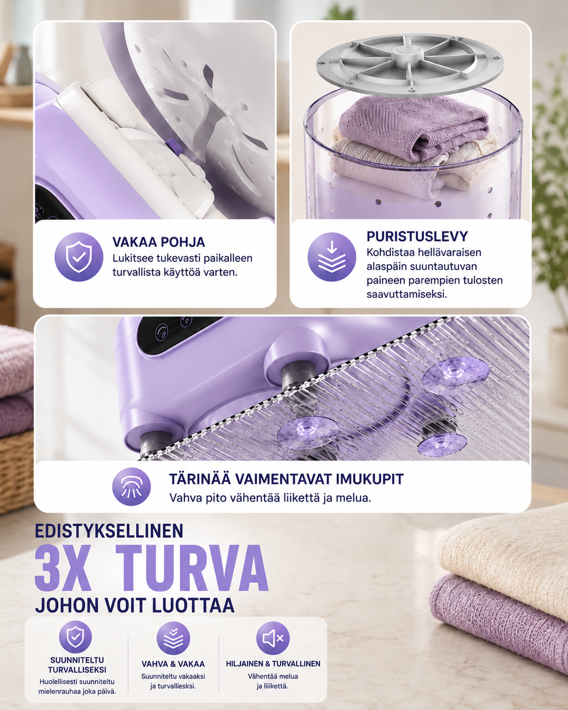 Rinseo Mini -kannettava pesukone