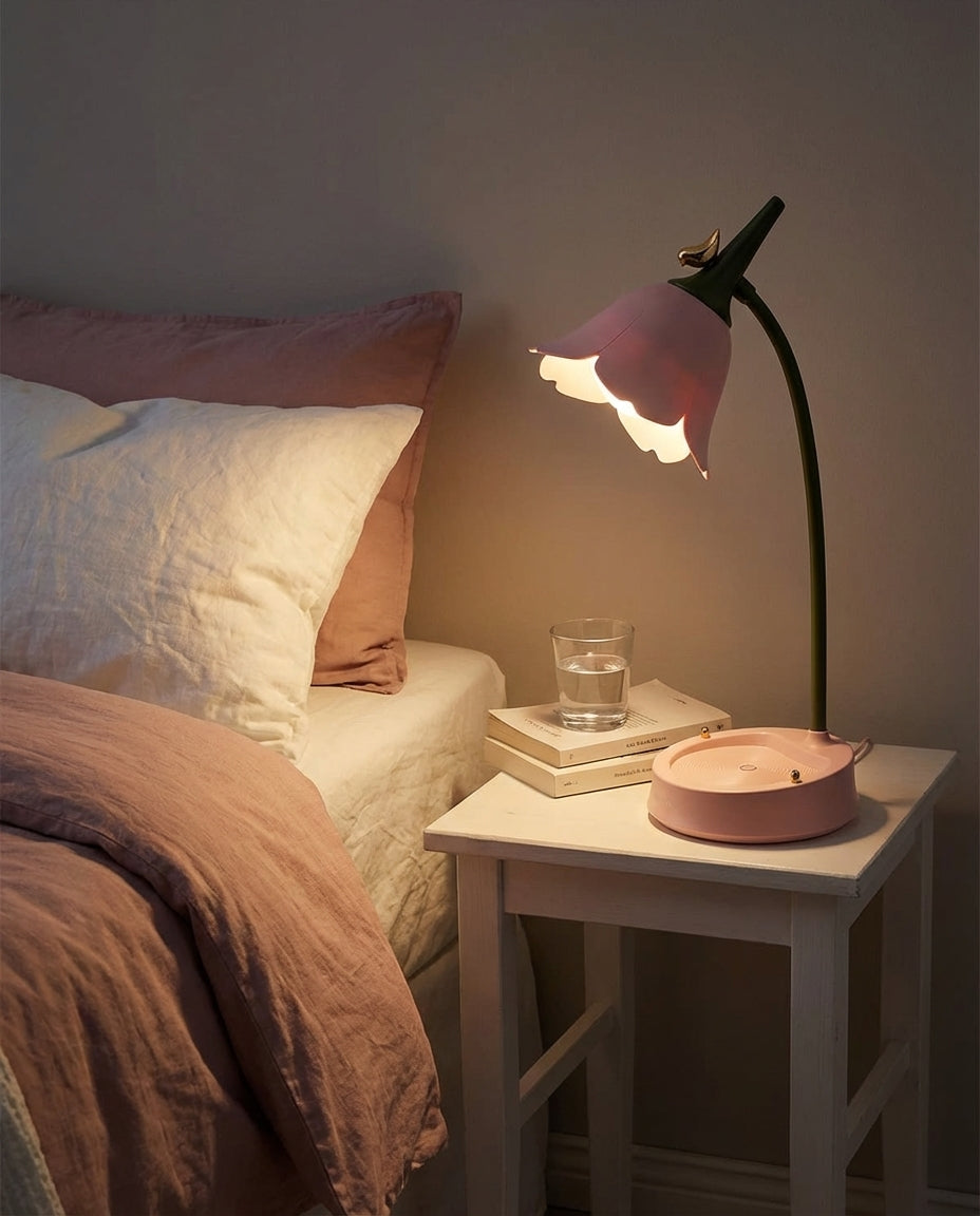 Kukkalampppu pöydälle | BloomGlow – Kosketushimmennys LED
