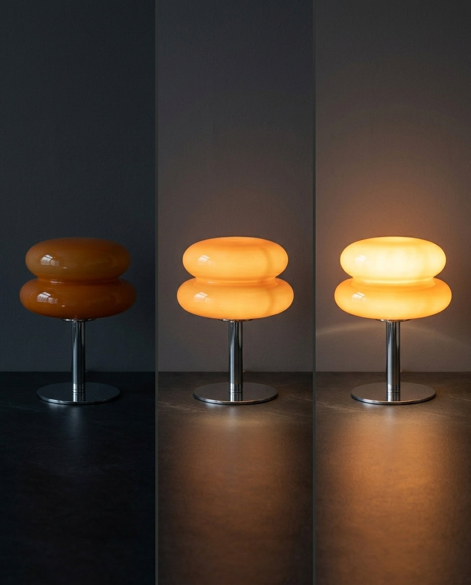 LED Bauhaus-pöytävalaisin | Retro-orb-hehku