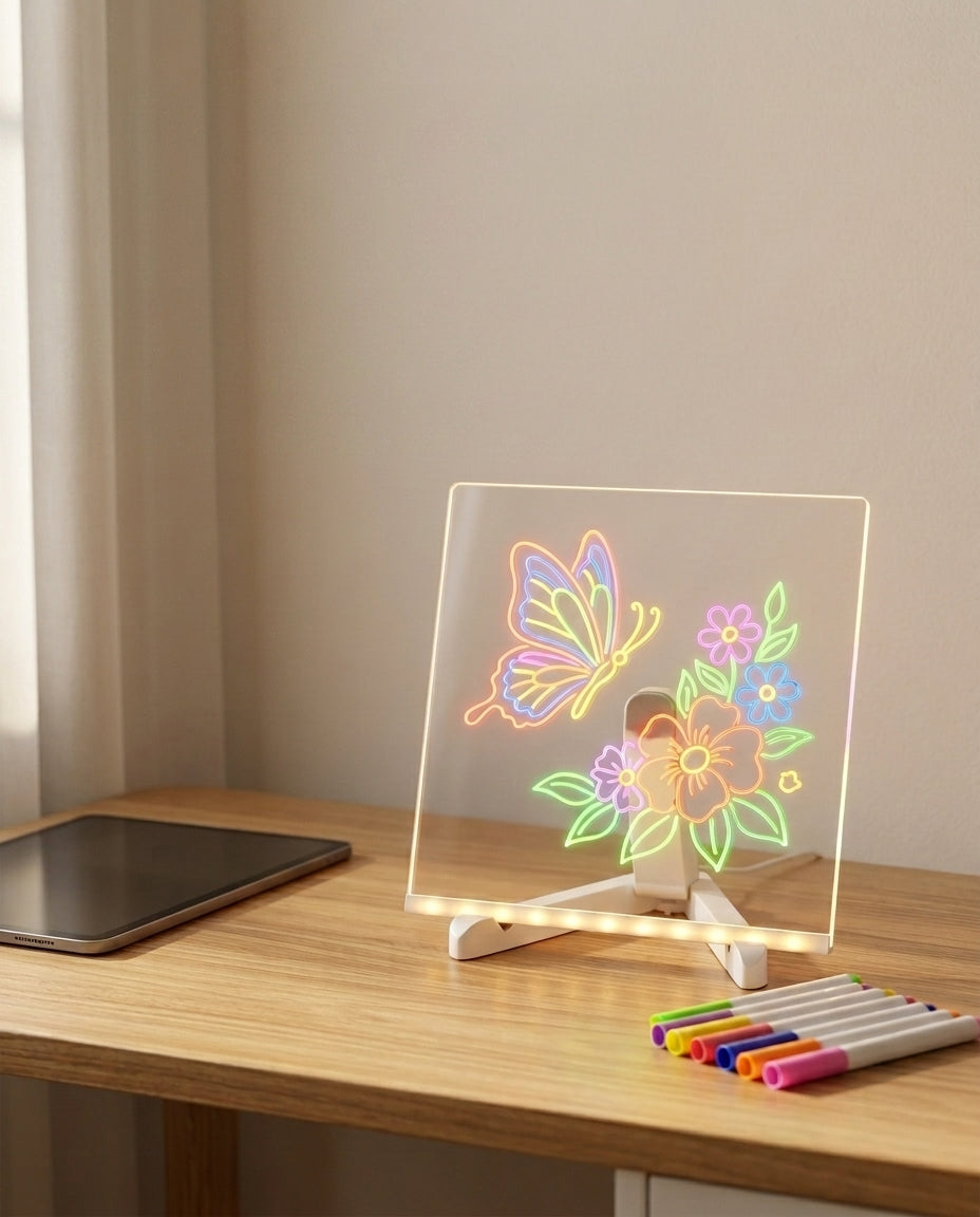 GlowBoard | LED-PIIRUSTUSLAUTA LAPSILLE