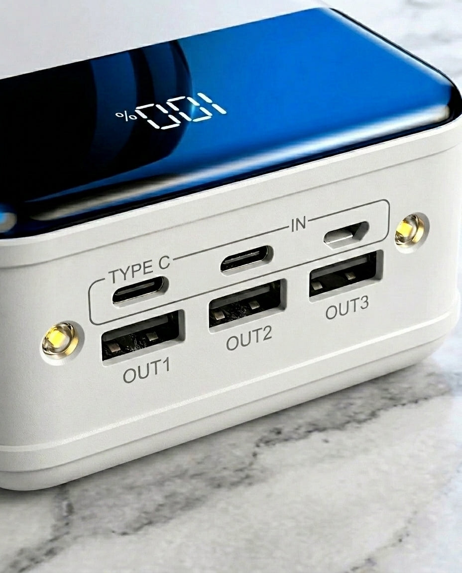 50 000 mAh power bank | Nopea lataus – Puhelin & kannettava
