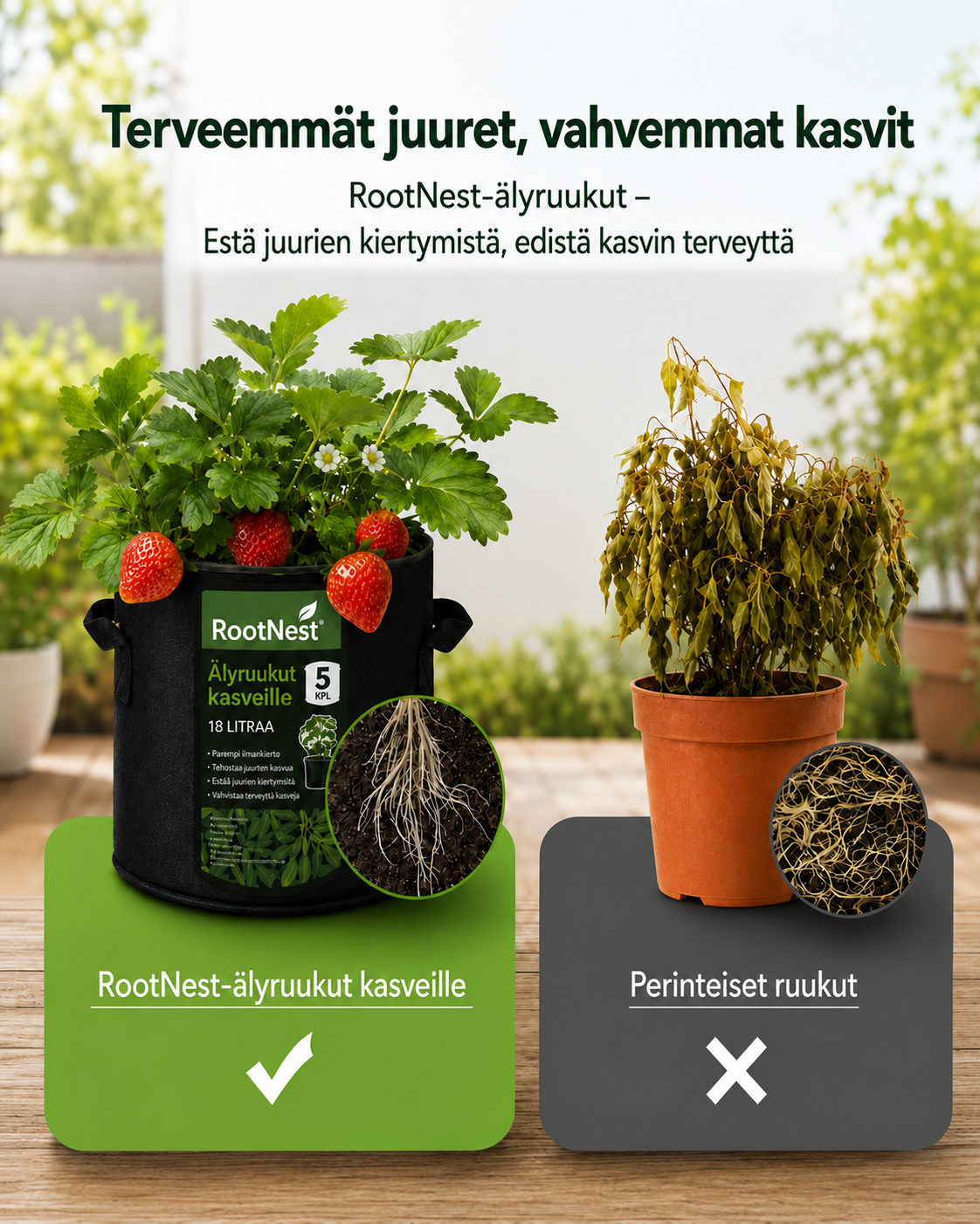 RootNest Fabric Grow Bags