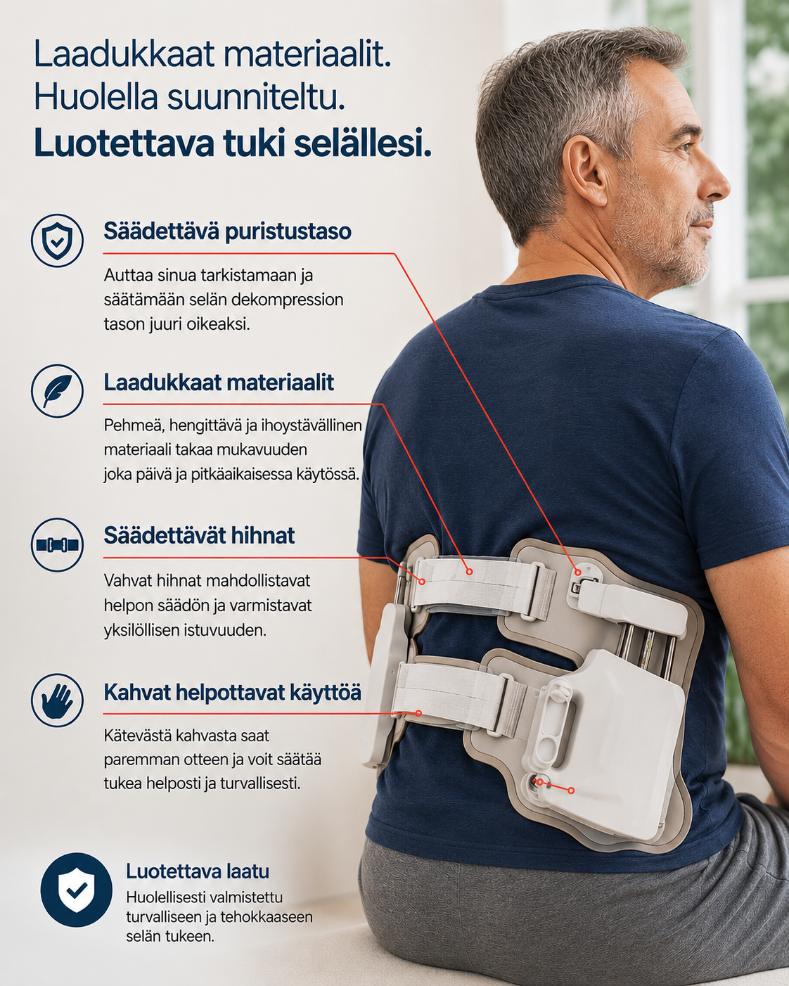 LumbaEase Selkähelpotusvyö