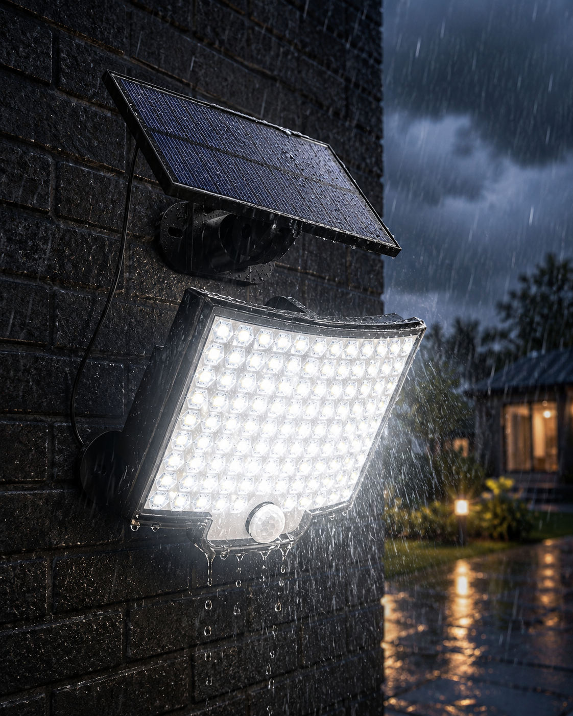 Aurinkokenno Liiketunnistinvalaisin Ulkokäyttöön | 106 LED