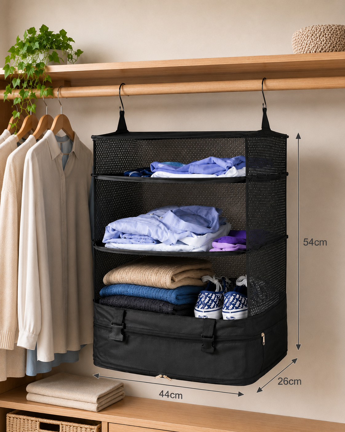 FoldAway Matkahyllyjärjestelijä