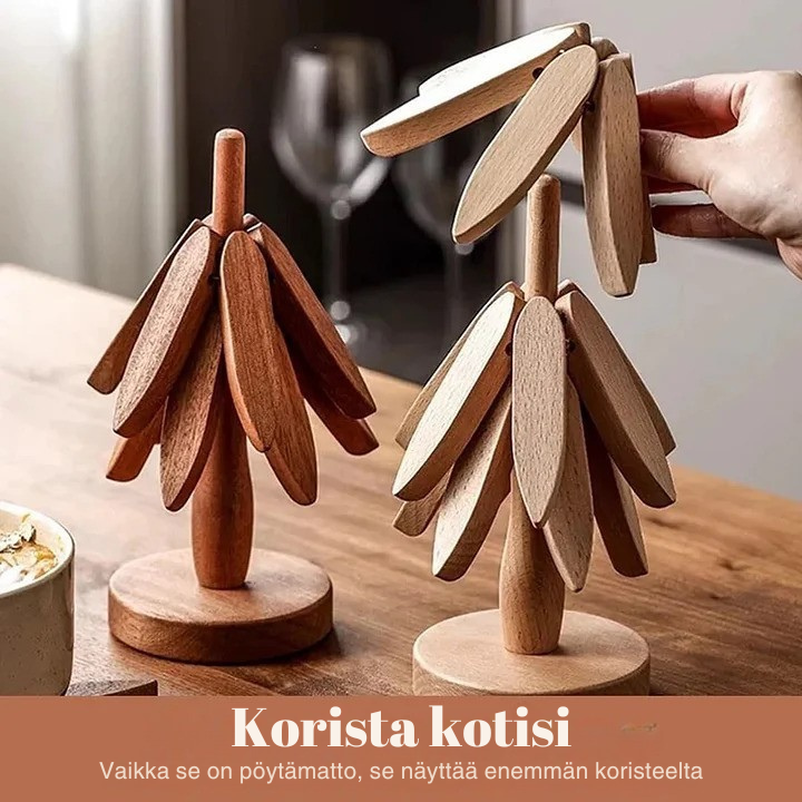 CoasterCraft: Pähkinäpuu-aluslautaset - tyylikäs suoja kaikille pinnoille