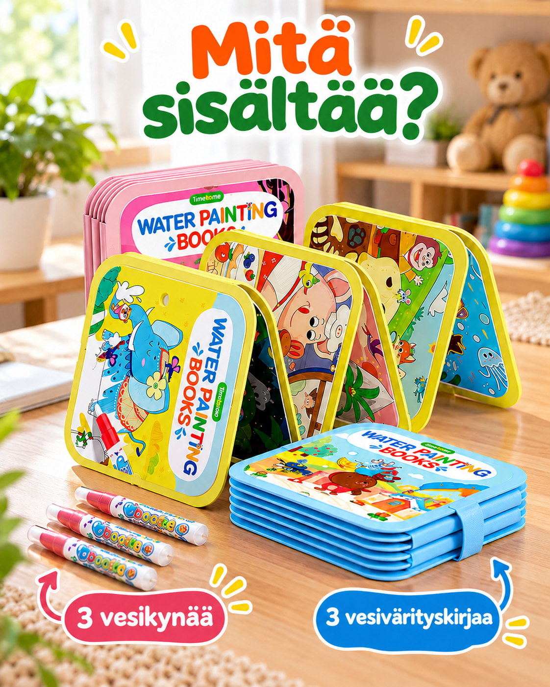 AquaBloom – vedellä maalattavat kirjat taaperoille