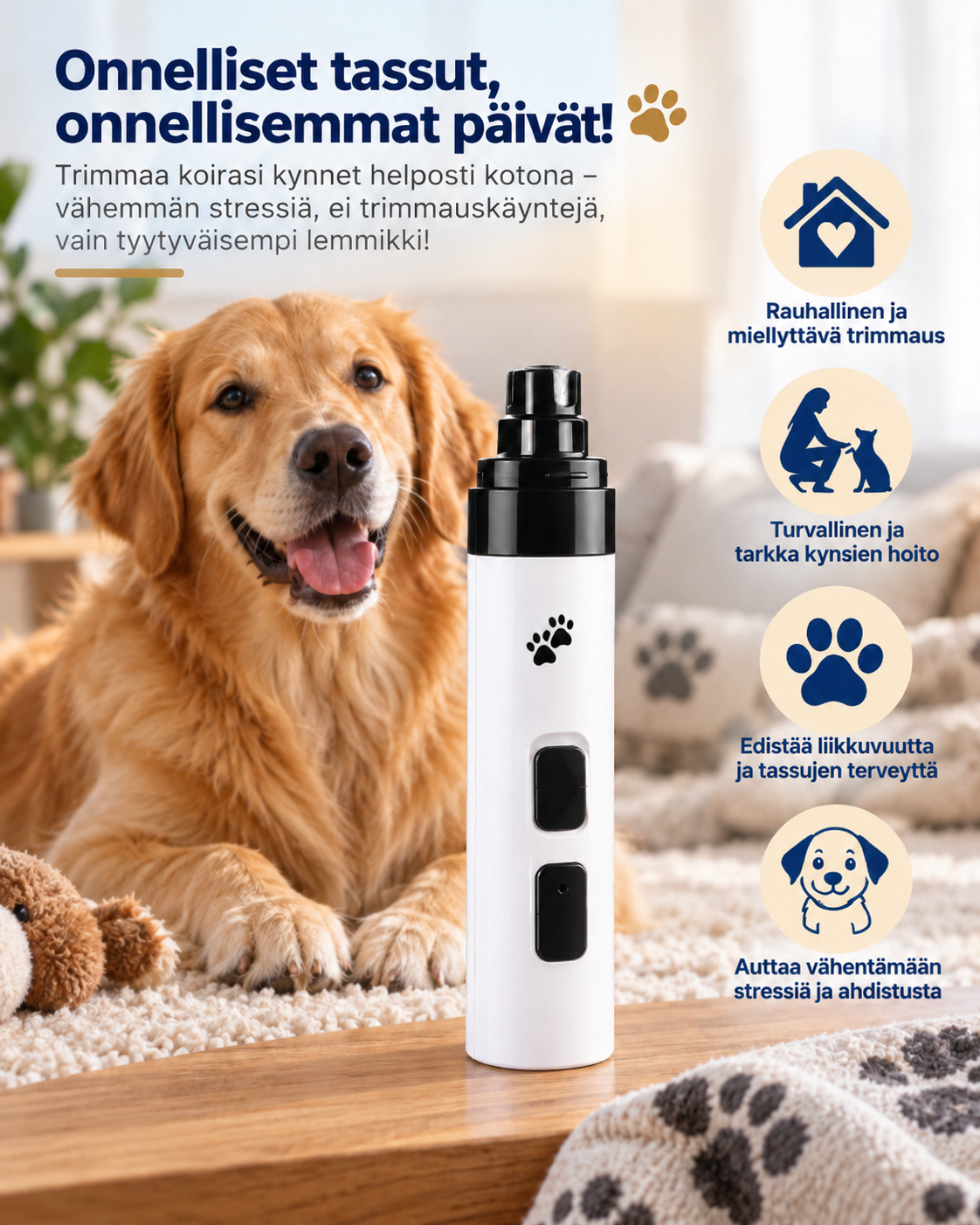 PawGlide Hiljainen Kynsihiomakone