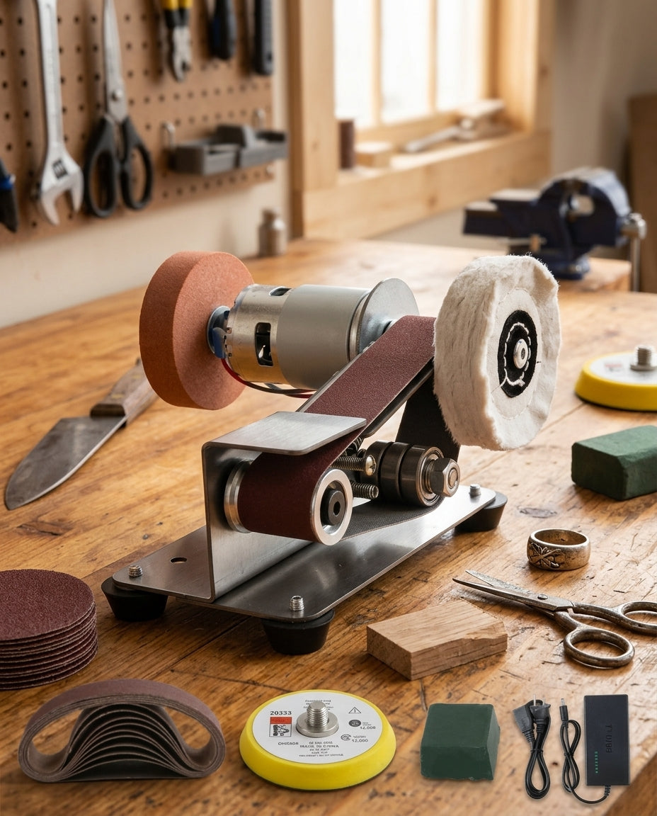 Precision Bench Trio — 3-in-1 teroitus- ja hiomalaite