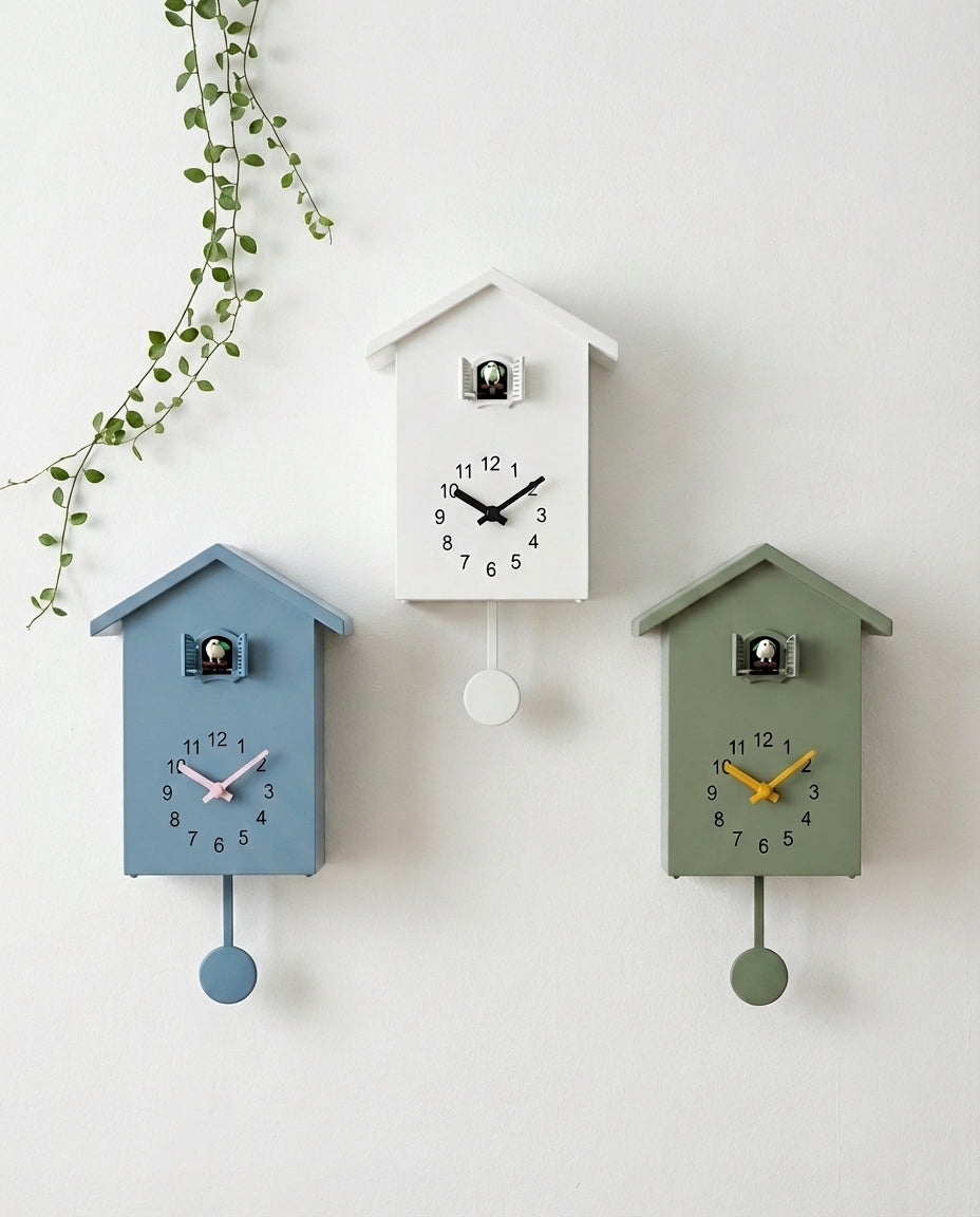 Käki-seinäkello – Moderni minimalistinen design | Hiljaisuustila