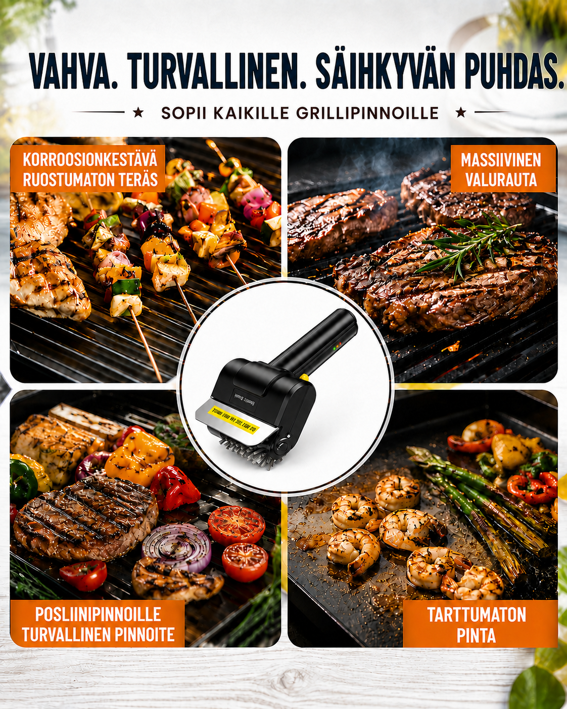 GrillGuard Pro -sähkögrilliharja
