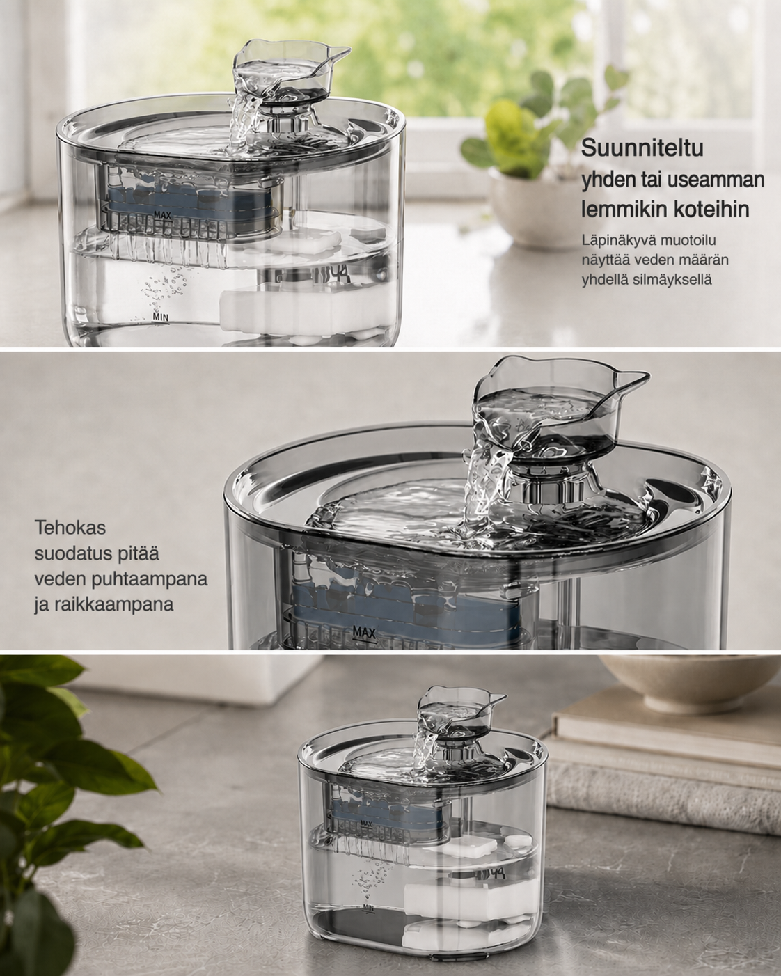 ClearFlow-vesiautomaatti lemmikeille