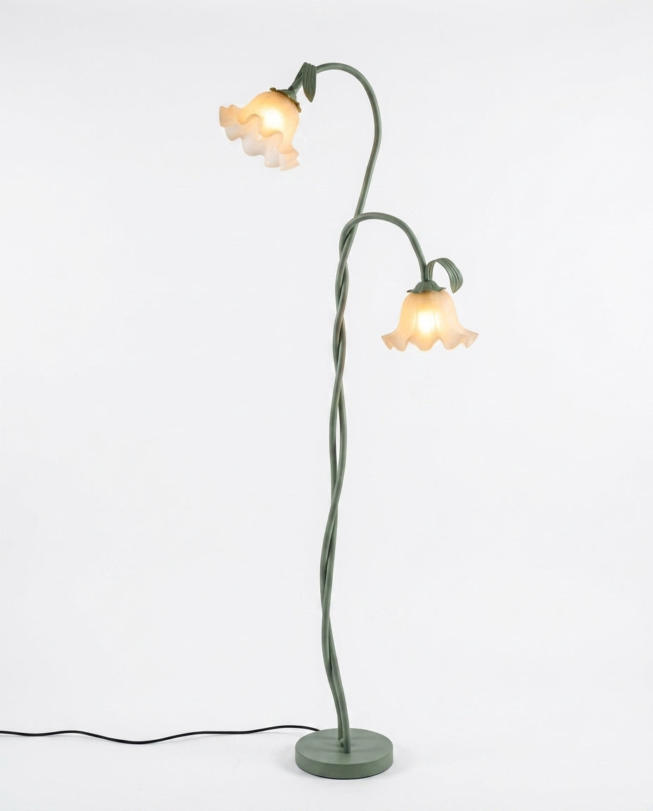 LED-lattiavalaisin kukkamuotoilu | Mattavihreä