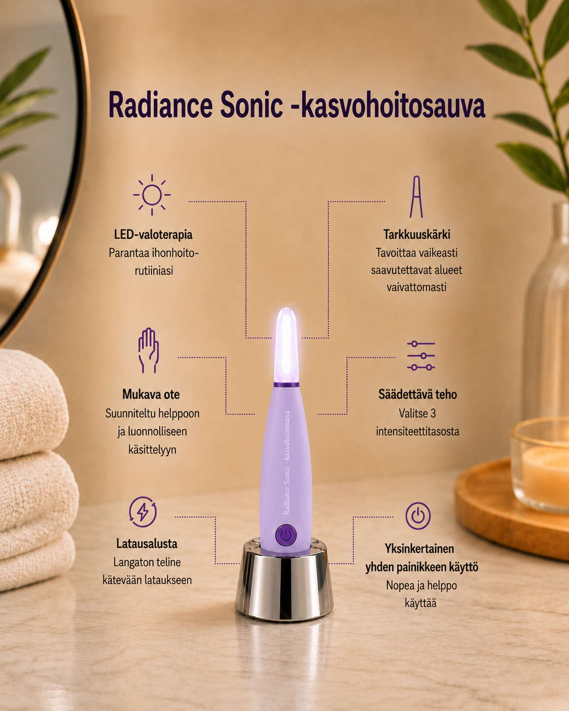 Radiance Sonic -kasvohoitosauva