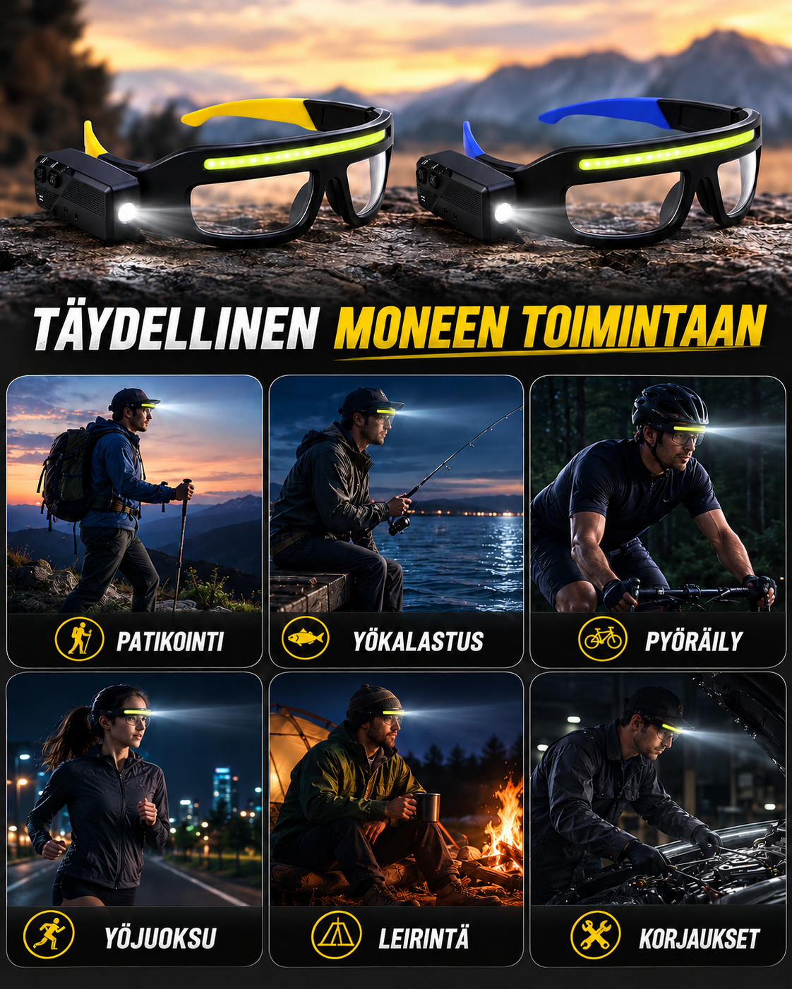 BeamView – Kädet vapaana käytettävät LED-valolasit