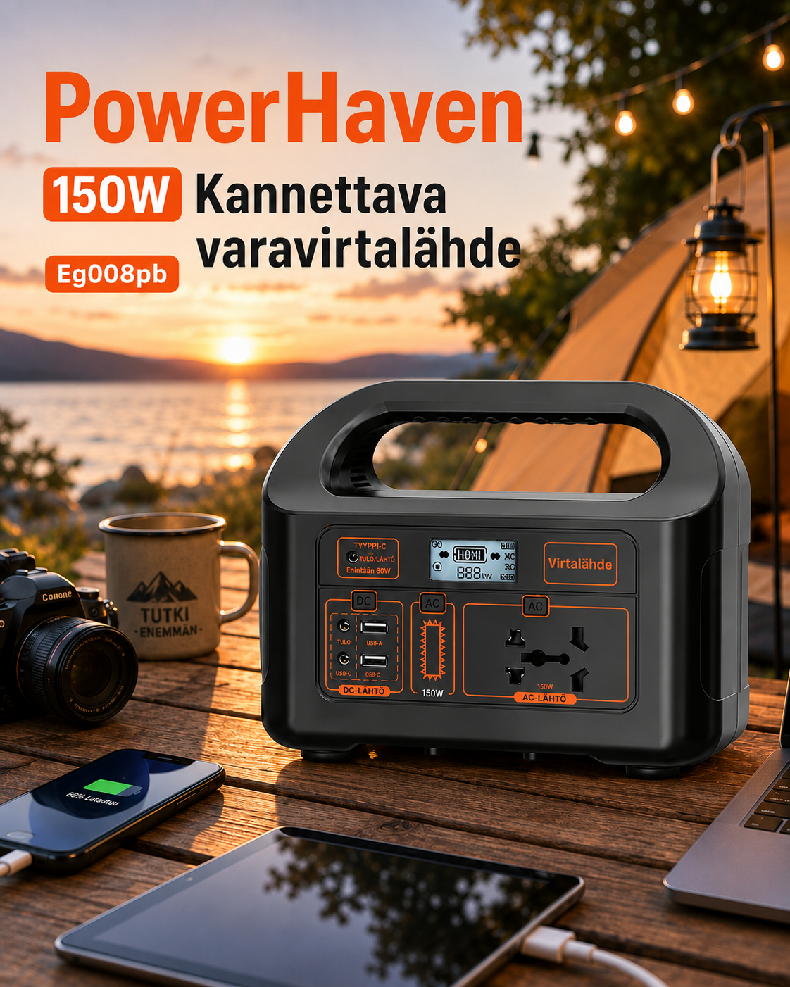 PowerHaven Kannettava Varavoimalähde