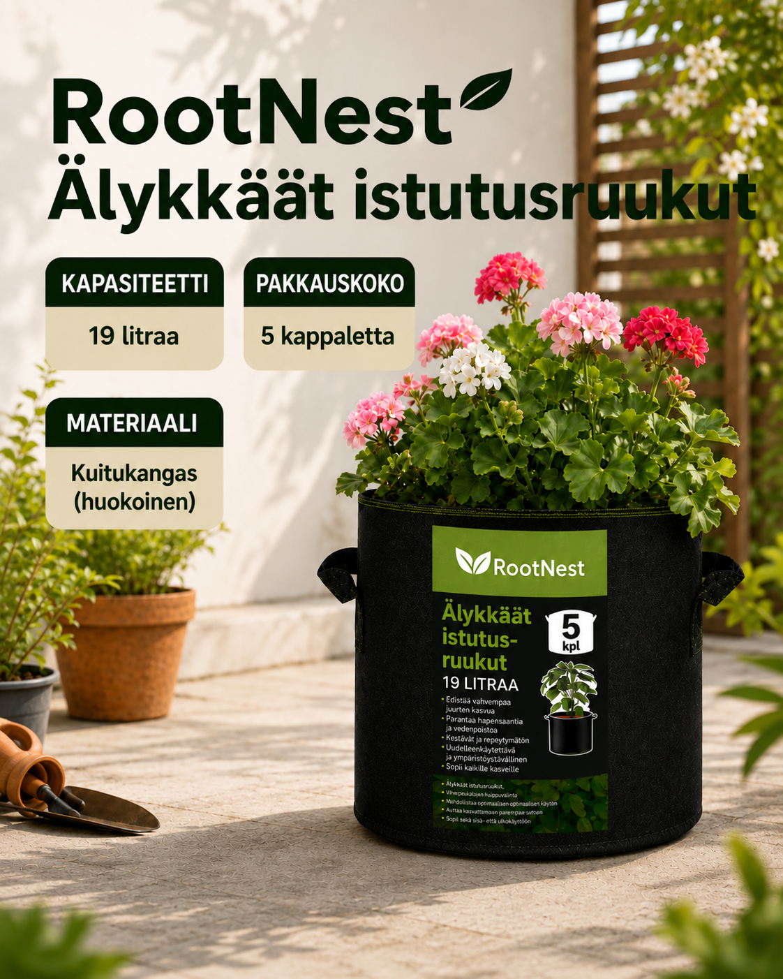 RootNest Fabric Grow Bags
