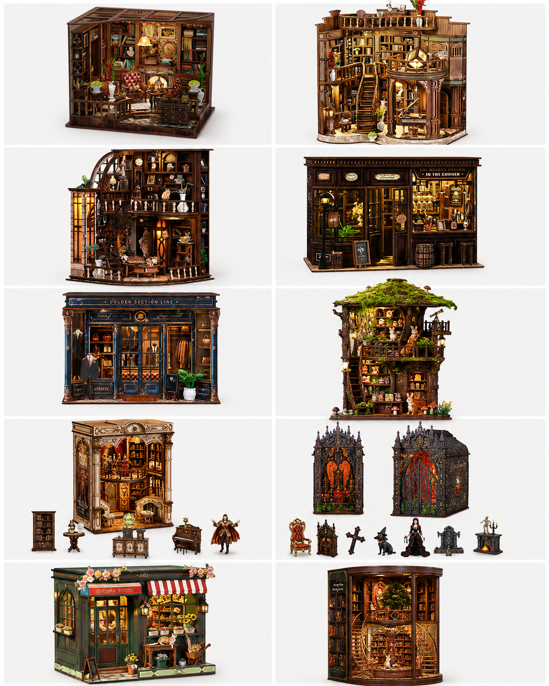 TinyWorlds | DIY Book Nook -kokoelma