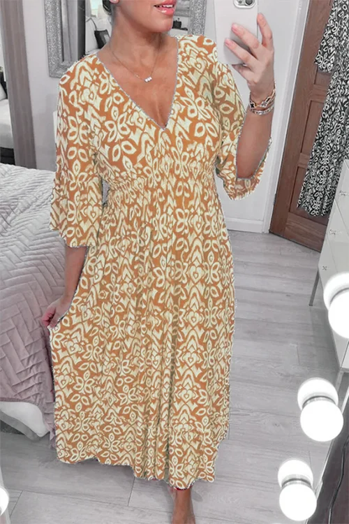 Tyylikäs pitkä mekko – Vintage-muoti, mukava istuvuus ja elegantti tyyli