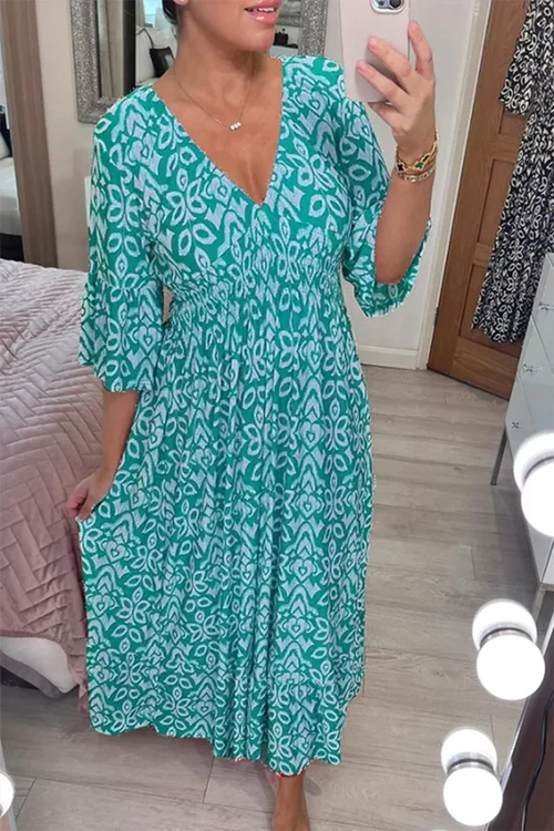 Tyylikäs pitkä mekko – Vintage-muoti, mukava istuvuus ja elegantti tyyli