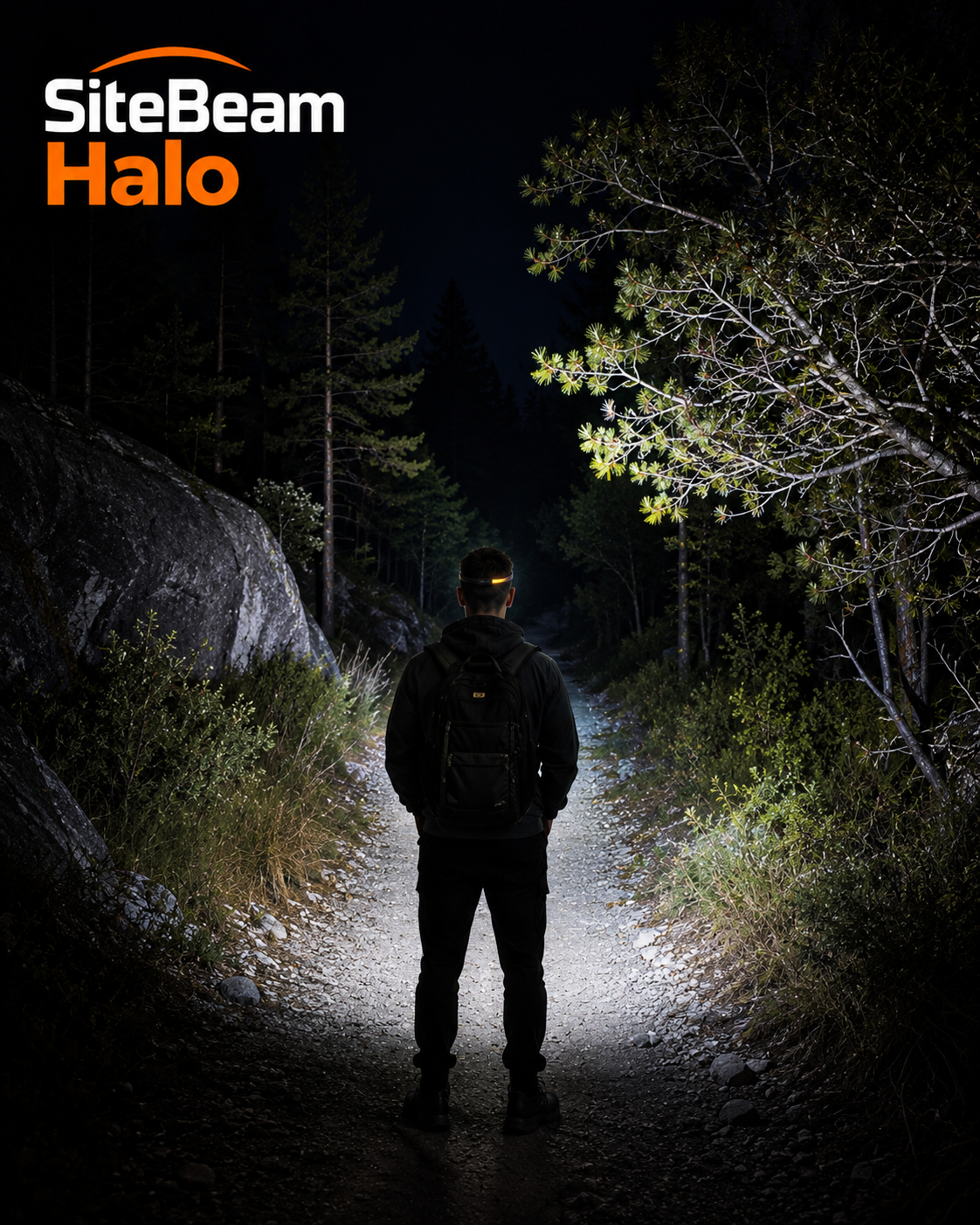 SiteBeam Halo — Ladattava 230° työotsalamppu