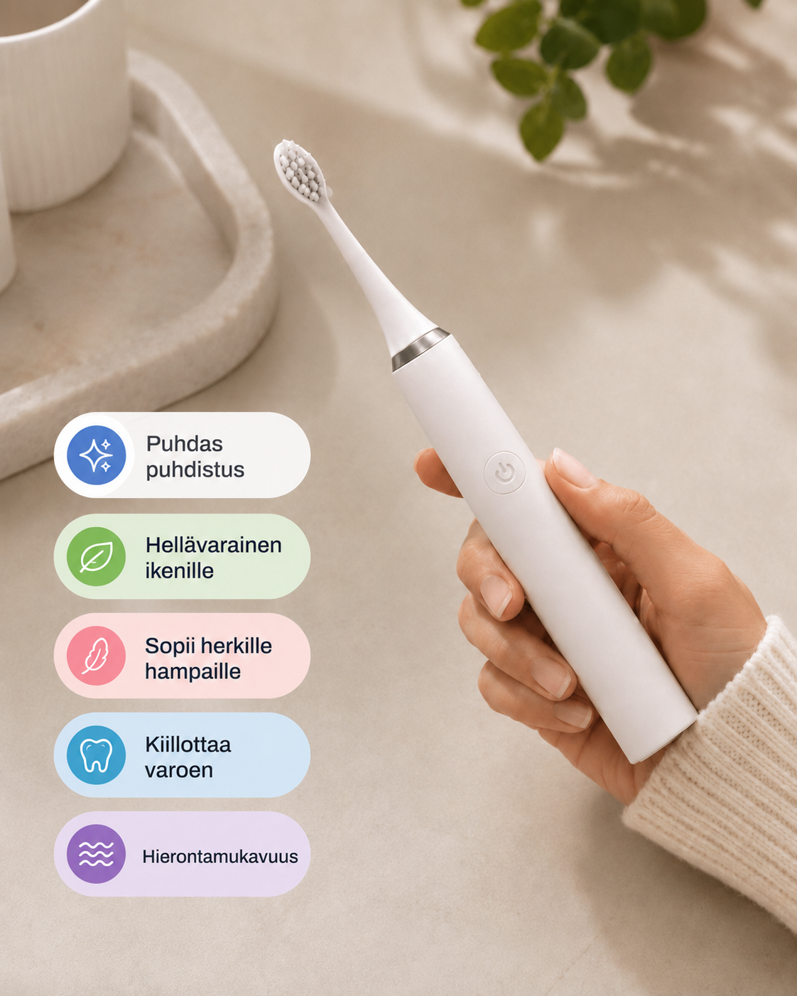 BrightSonic Daily Sähköhammasharja — Aikuisten & Lasten Mallisto