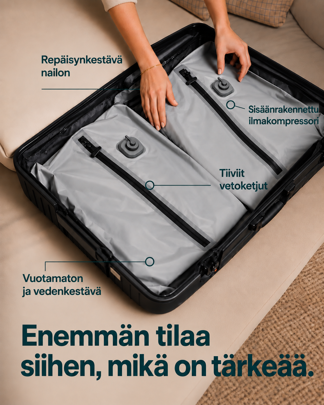 PackFlat Kompressiopakkaussetti