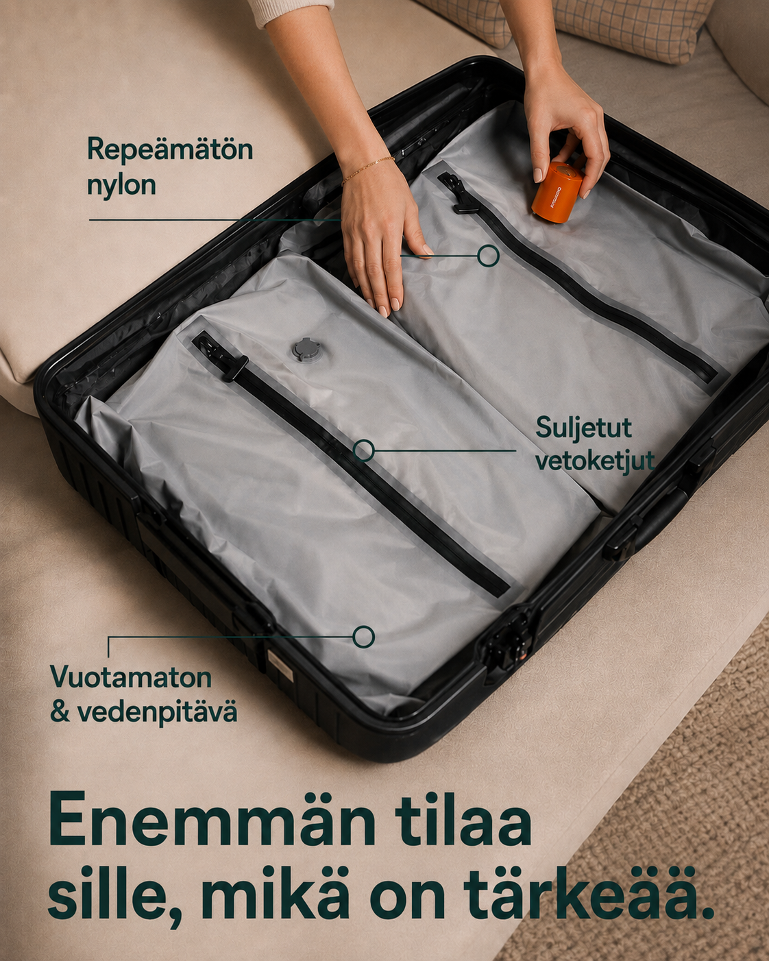 PackFlat Kompressiopakkaussetti