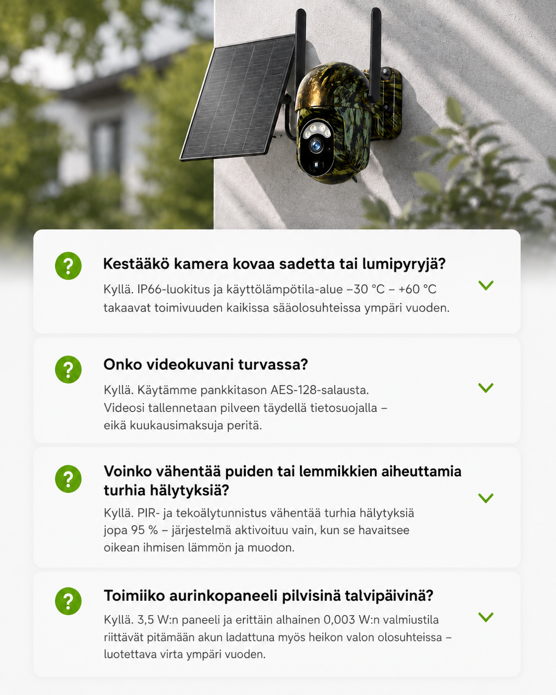 SolarWatch 360 Camo - Aurinkokäyttöinen langaton valvontakamera