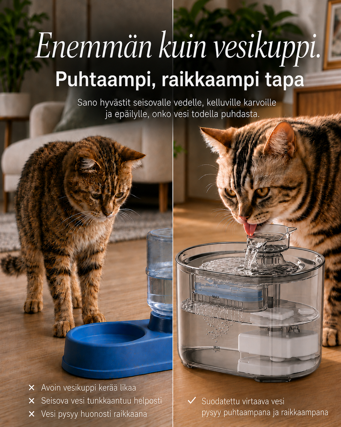 ClearFlow-vesiautomaatti lemmikeille