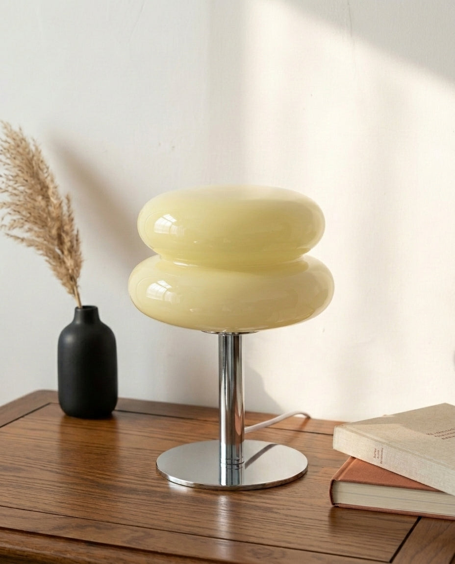 LED Bauhaus-pöytävalaisin | Retro-orb-hehku