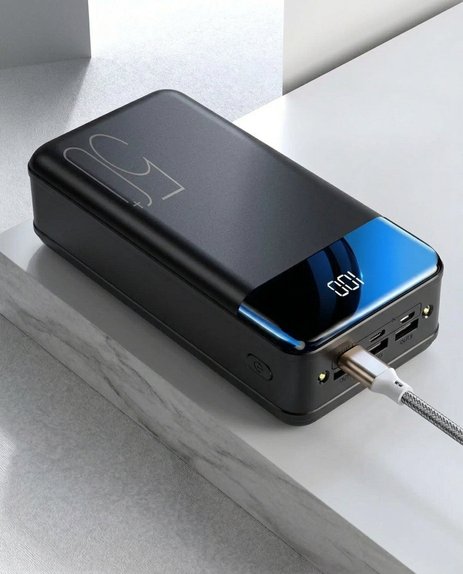 50 000 mAh power bank | Nopea lataus – Puhelin & kannettava