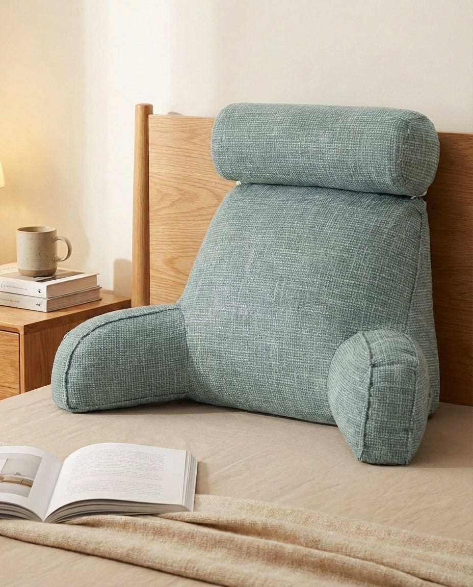 Selkänojatyyny käsinojilla ja niskatuella | Ergonominen tukityyny