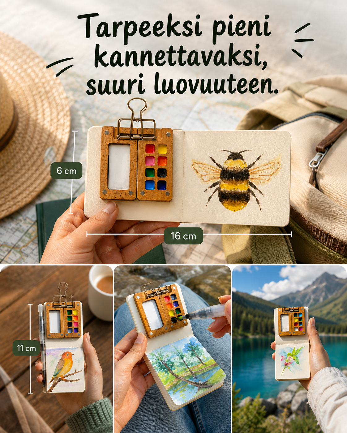 Taskukokoinen vesiväristudio