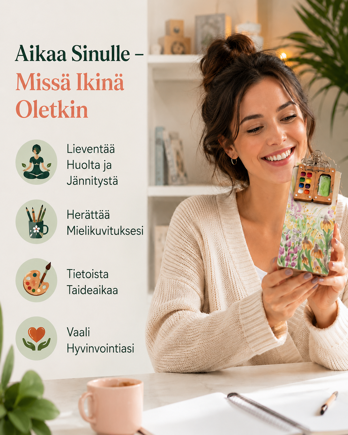 Taskukokoinen vesiväristudio