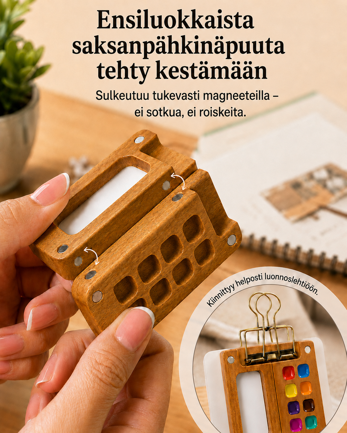 Taskukokoinen vesiväristudio