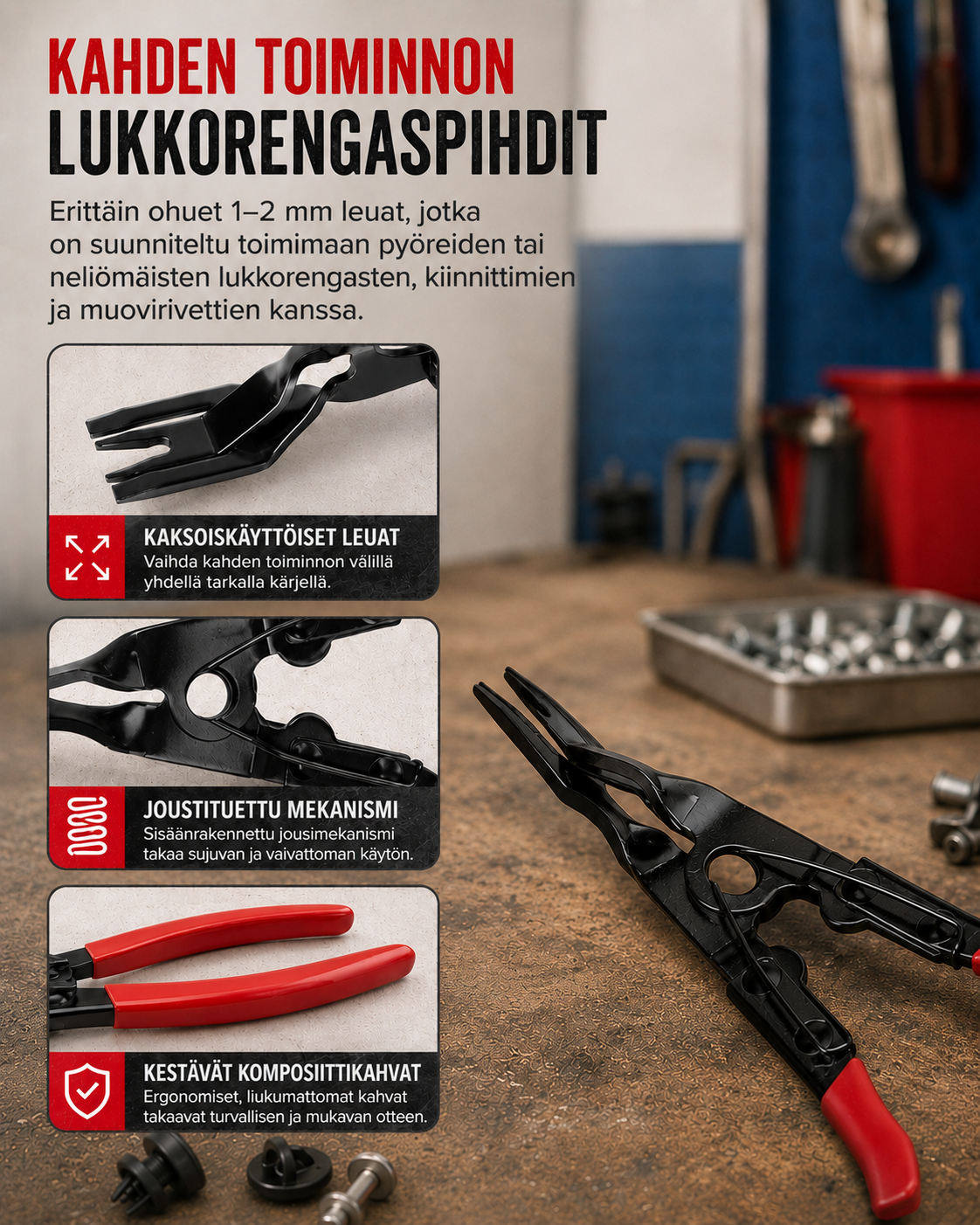 Autoline 5-osainen sahkoliitinten irrotuspihtiset